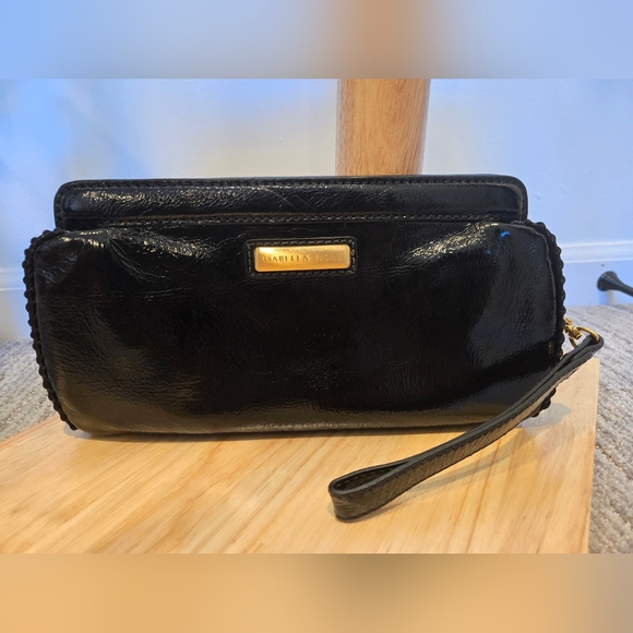 Isabella fiore embroidered clutch black patent leather material - Picture 2 of 6